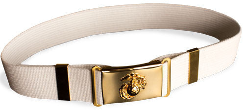 Belt - White Honor Guard Belt-BUCKLE NOT INCLUDED
