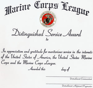 Distinguished Service Award - Detachment Lettered